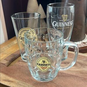 Guinness Branded Glassware Set - Clear and Gold